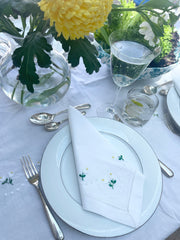 Tulip Flower Embroidered Table Cloth The Charpoy