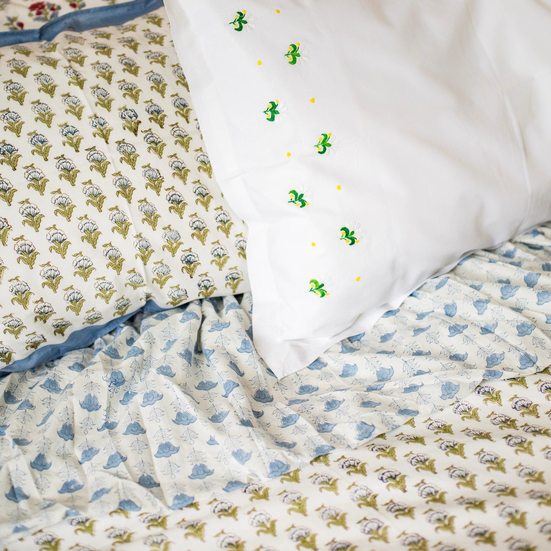 Tulip Motif Top Sheet The Charpoy