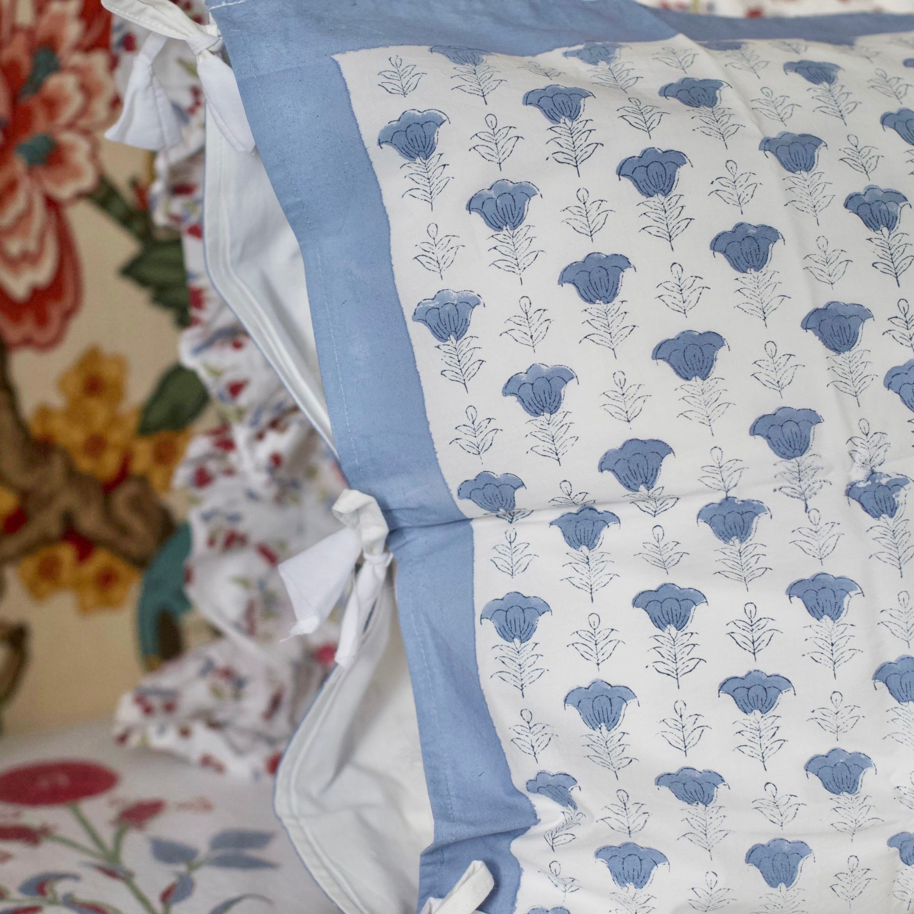 Tulip Pillow Cover With Ties The Charpoy