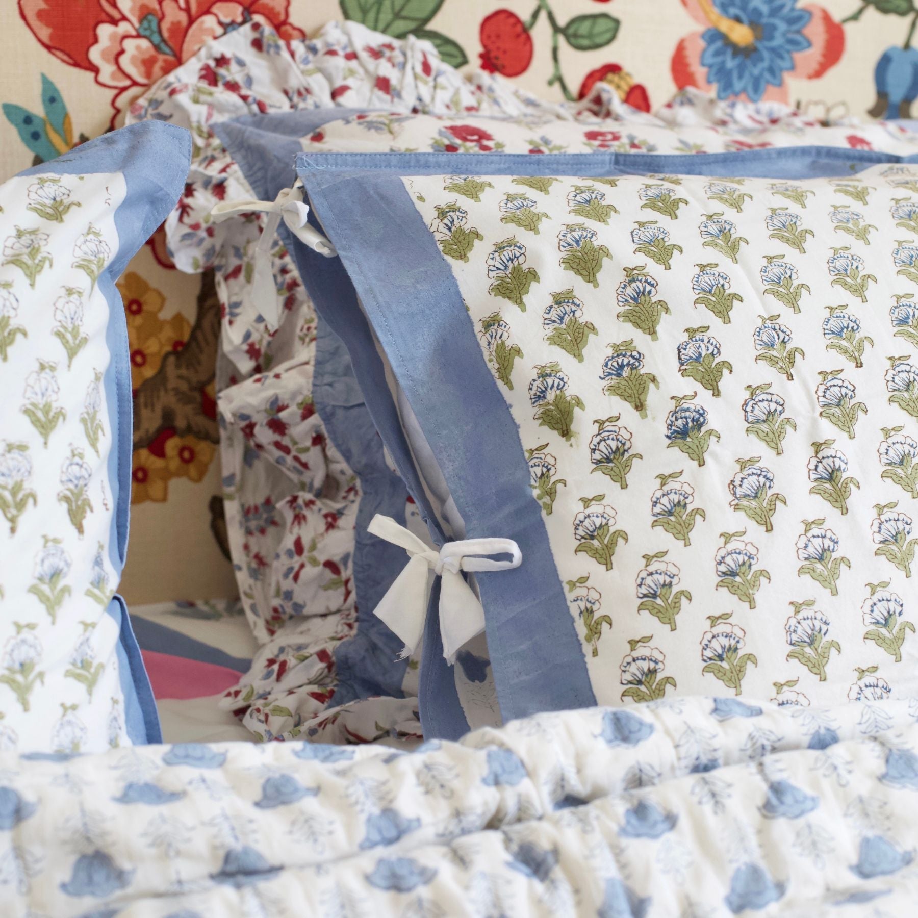 Tulip Pillow Cover With Ties The Charpoy