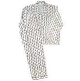 Tulip Flower Hand Block Printed Cotton Pyjamas