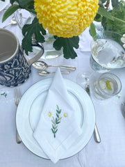 White Daisy Embroidered (Set Of Four) The Charpoy