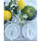 White Daisy Embroidered (Set Of Four) The Charpoy