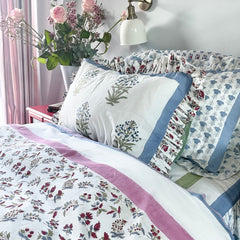 White Flower Pillow Cover The Charpoy