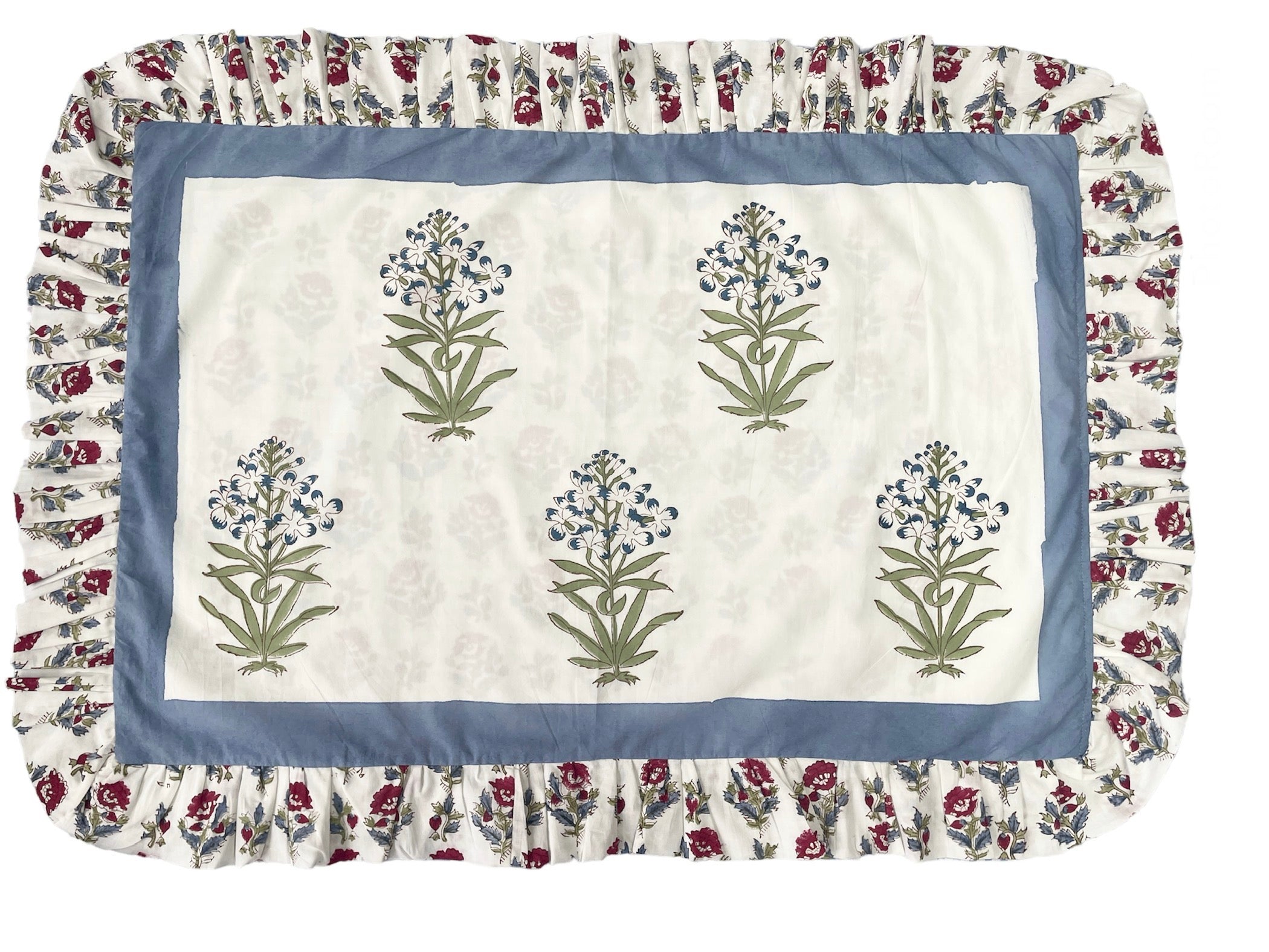White Flower Pillow Cover The Charpoy