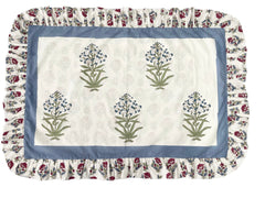White Flower Pillow Cover The Charpoy