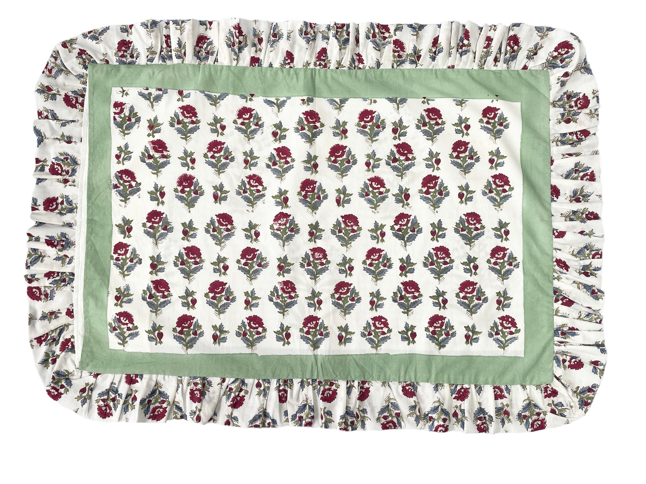 White Flower Pillow Cover The Charpoy