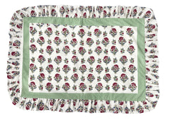 White Flower Pillow Cover The Charpoy