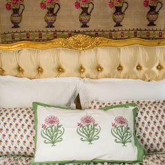 White Plain Embroidered Pillow Covers The Charpoy