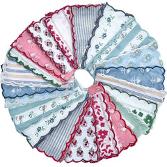 Scalloped Mid Night Blue Napkin (Set Of Four)