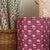 floral hand block printed waste paper bin TheCharpoy