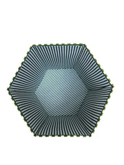 Green and Blue Checkered Waste Paper bin