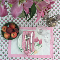 Pink Flower Table Cloth The Charpoy