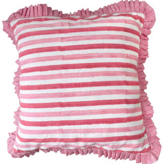 Pink Striped Cushion Cover