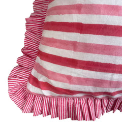 Pink Striped Cushion Cover