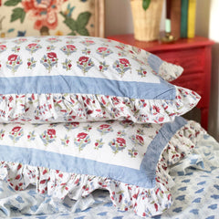Red Flowers Pillow Cover The Charpoy
