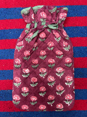 Plum Red Hot Water Bottle Cover