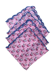 Scalloped Murky Pink Napkin (Set Of Four) The Charpoy