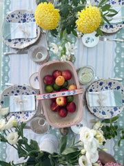 Scalloped Stripe Table Cloth The Charpoy