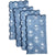 Scalloped Mid Night Blue Napkin (Set Of Four)