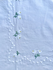 Tulip Flower Embroidered Table Cloth The Charpoy