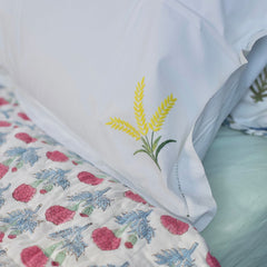 Wheat Sheaf Embroidered Pillow Covers The Charpoy
