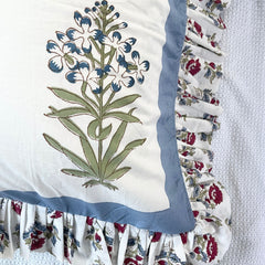 White Flower Pillow Cover The Charpoy