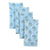 White Scalloped Green Flower Napkins (Set Of Four)