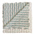 Quilted bedspread with a floral pattern in shades of blue and white, scalloped edges on the reverse. The Charpoy